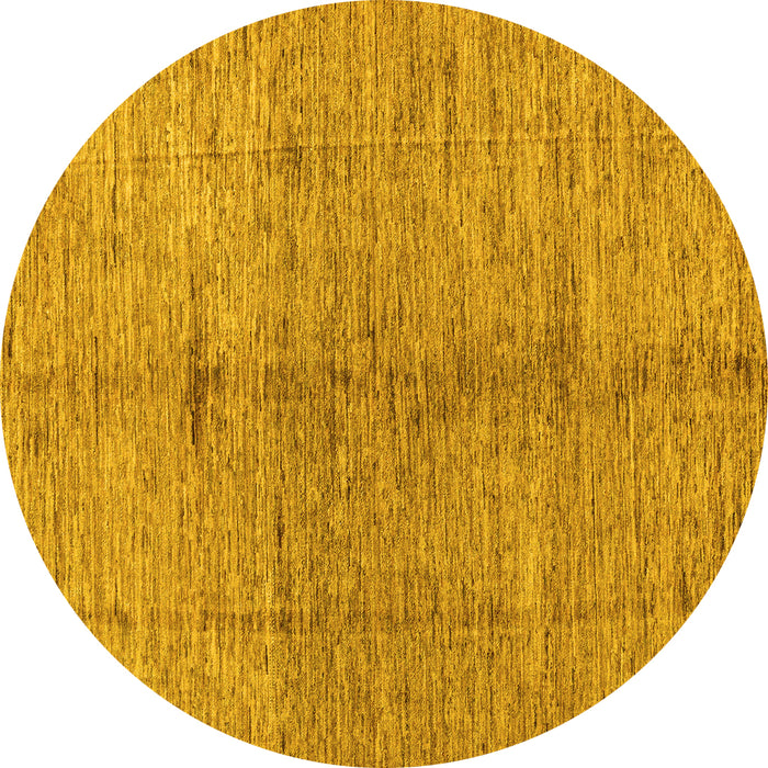 Round Oriental Yellow Modern Rug, abs5042yw
