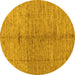 Round Oriental Yellow Modern Rug, abs5042yw