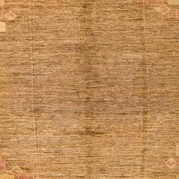 Square Abstract Yellow Oriental Rug, abs5042