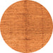 Round Oriental Orange Modern Rug, abs5042org