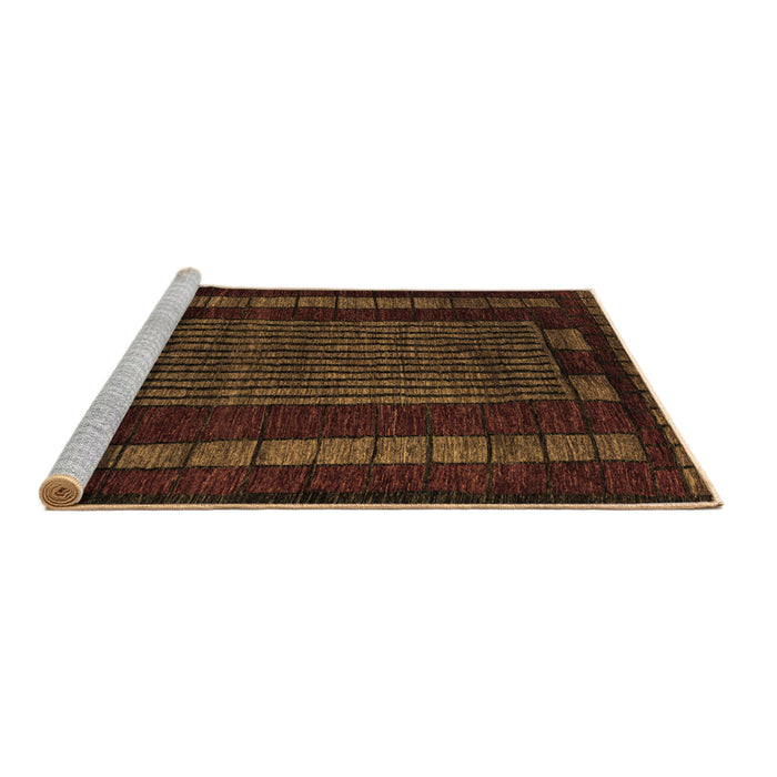 Sideview of Machine Washable Oriental Brown Modern Rug, wshabs5043brn