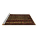 Sideview of Machine Washable Oriental Brown Modern Rug, wshabs5043brn