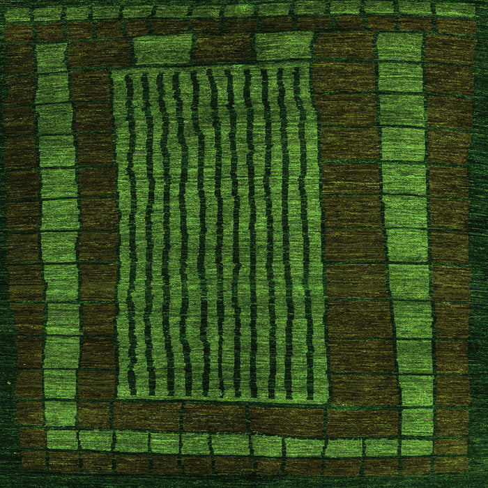 Square Oriental Green Modern Rug, abs5043grn