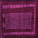 Square Machine Washable Oriental Pink Modern Rug, wshabs5043pnk