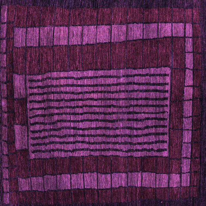 Square Machine Washable Oriental Purple Modern Area Rugs, wshabs5043pur