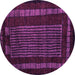 Round Oriental Purple Modern Rug, abs5043pur