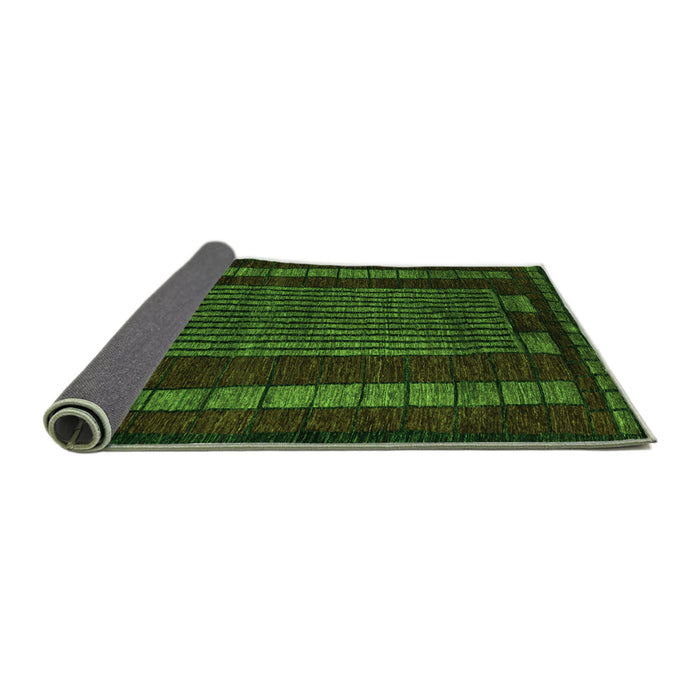 Sideview of Oriental Green Modern Rug, abs5043grn