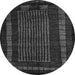 Round Oriental Gray Modern Rug, abs5043gry