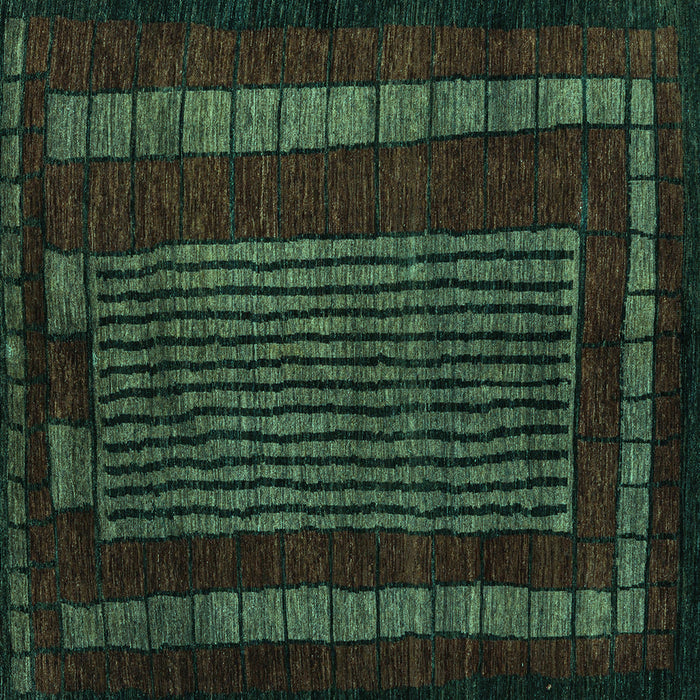 Square Oriental Turquoise Modern Rug, abs5043turq