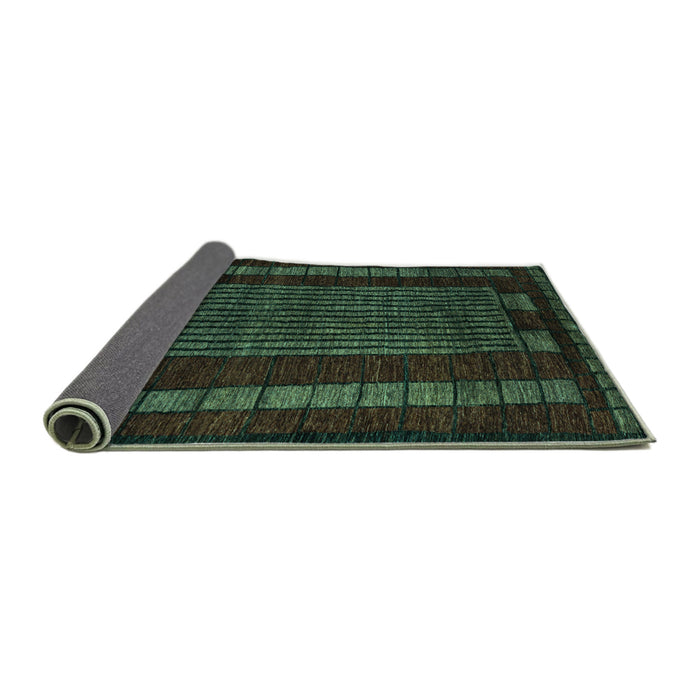 Sideview of Oriental Turquoise Modern Rug, abs5043turq