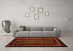 Machine Washable Oriental Orange Modern Area Rugs in a Living Room, wshabs5043org