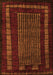 Machine Washable Oriental Orange Modern Area Rugs, wshabs5043org