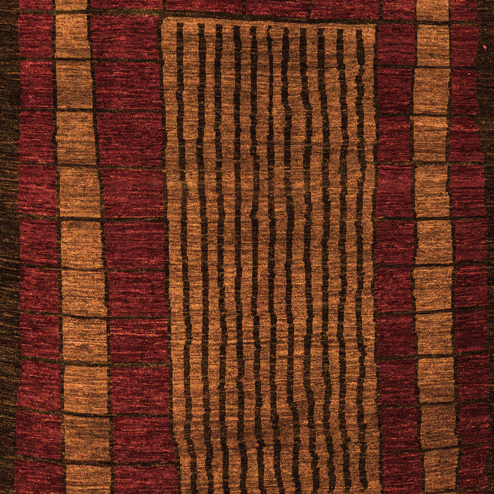Machine Washable Oriental Orange Modern Area Rugs, wshabs5043org
