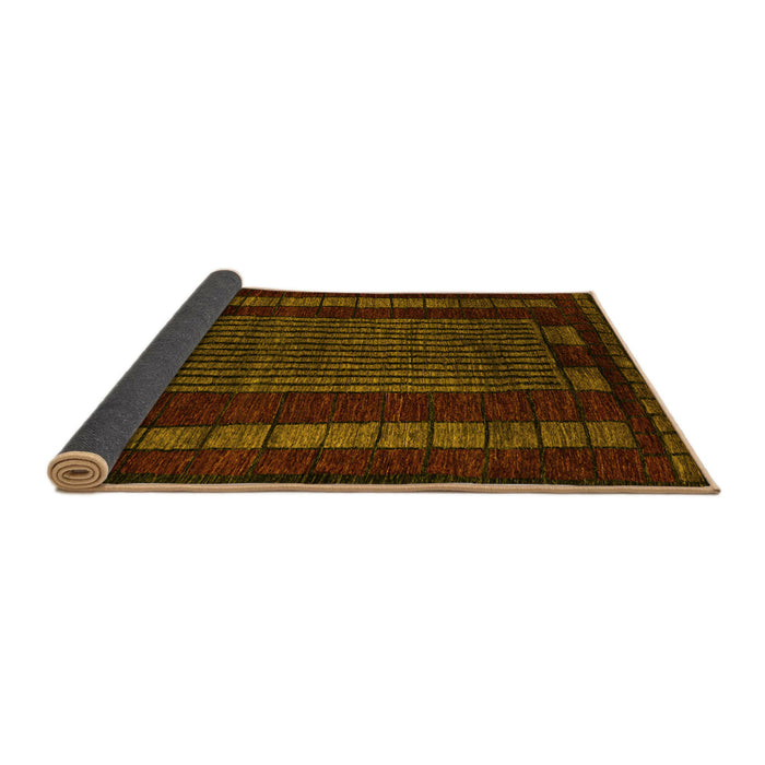 Sideview of Oriental Yellow Modern Rug, abs5043yw