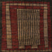 Square Abstract Red Oriental Rug, abs5043