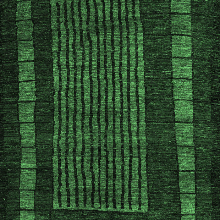 Machine Washable Oriental Emerald Green Modern Area Rugs, wshabs5043emgrn