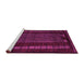 Sideview of Machine Washable Oriental Pink Modern Rug, wshabs5043pnk