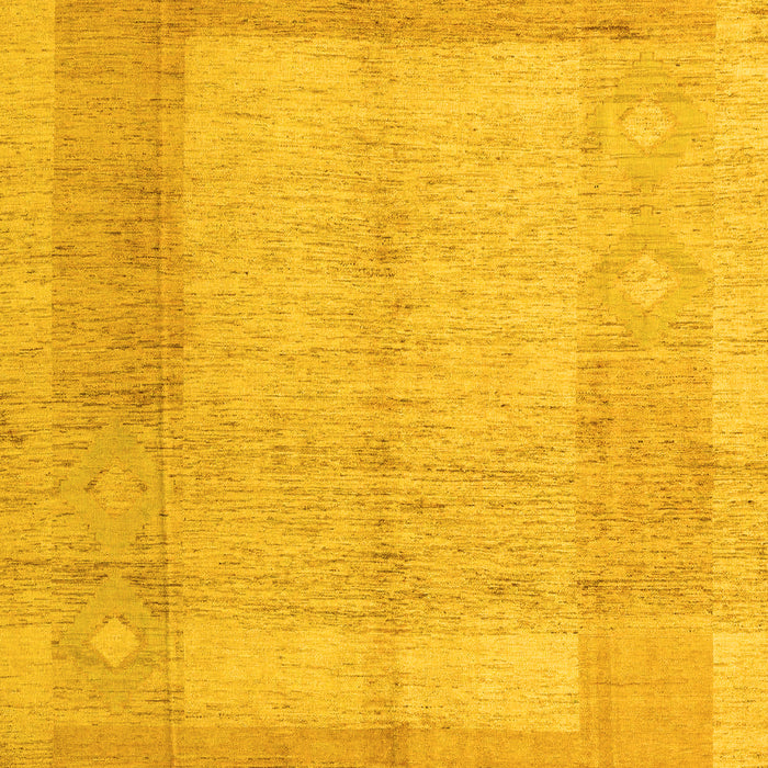 Machine Washable Abstract Yellow Modern Rug, wshabs5044yw