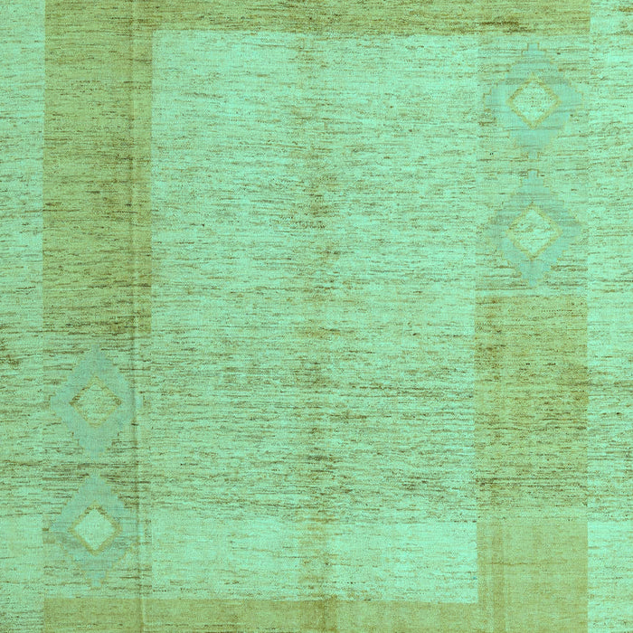 Machine Washable Abstract Turquoise Modern Area Rugs, wshabs5044turq