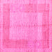 Square Abstract Pink Modern Rug, abs5044pnk