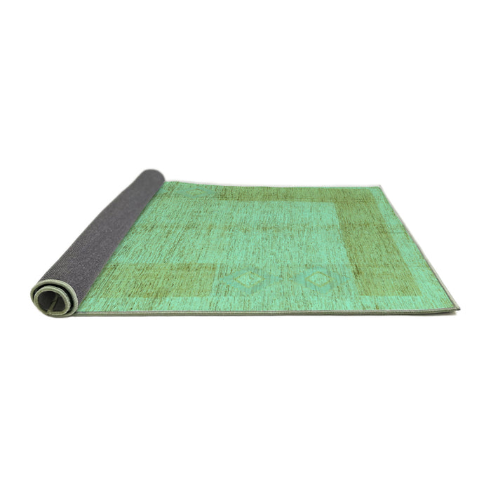 Sideview of Abstract Turquoise Modern Rug, abs5044turq