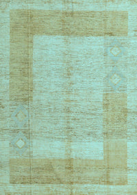 Abstract Light Blue Modern Rug, abs5044lblu