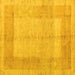 Square Machine Washable Abstract Yellow Modern Rug, wshabs5044yw