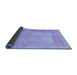 Sideview of Abstract Blue Modern Rug, abs5044blu