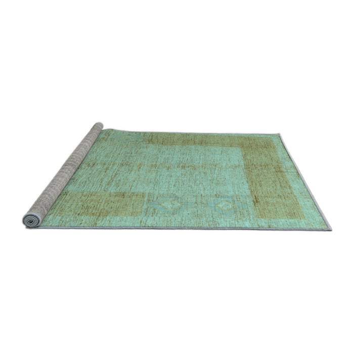 Sideview of Machine Washable Abstract Light Blue Modern Rug, wshabs5044lblu