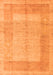 Machine Washable Abstract Orange Modern Area Rugs, wshabs5044org