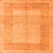 Square Machine Washable Abstract Orange Modern Area Rugs, wshabs5044org