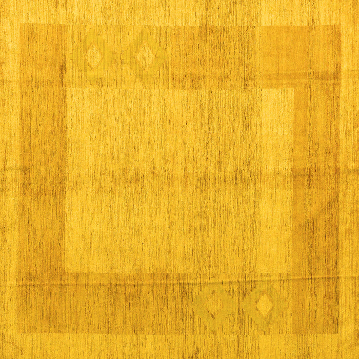 Square Abstract Yellow Modern Rug, abs5044yw