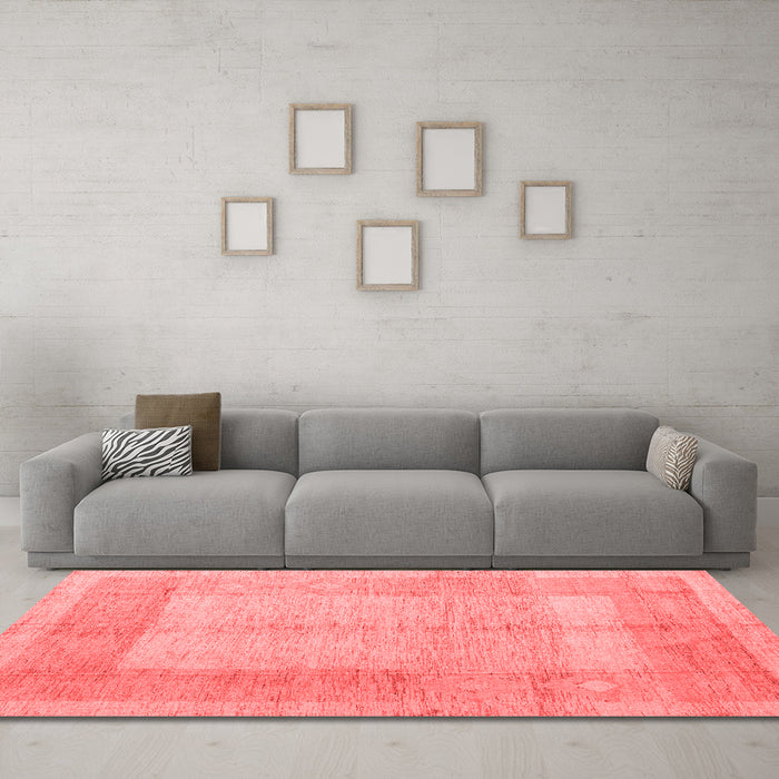 Modern Red Washable Rugs