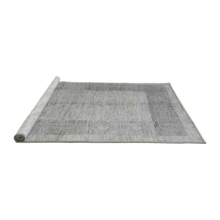 Sideview of Machine Washable Abstract Gray Modern Rug, wshabs5044gry