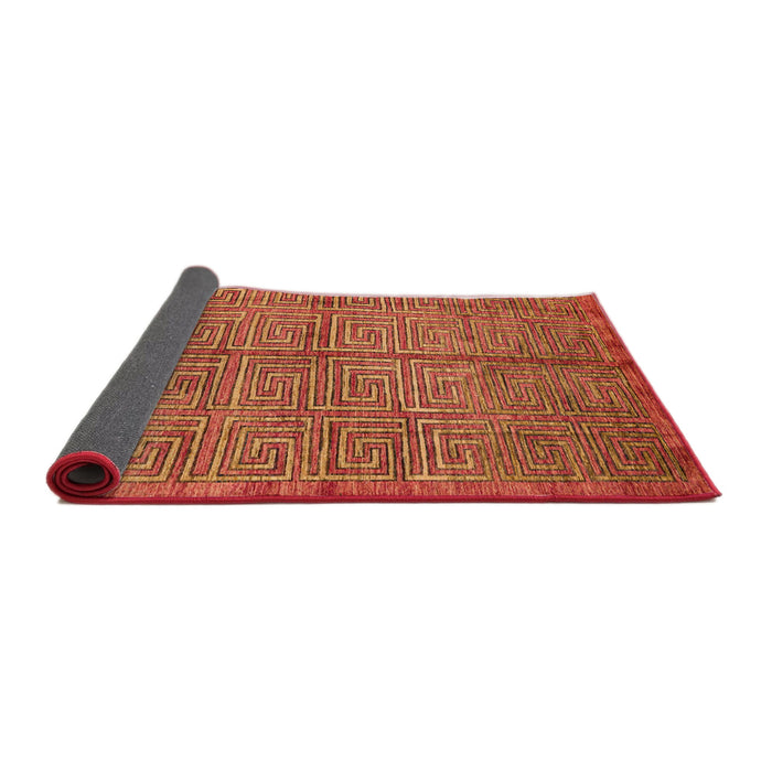 Sideview of Abstract Red Modern Rug, abs5045