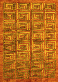 Abstract Yellow Modern Rug, abs5045yw