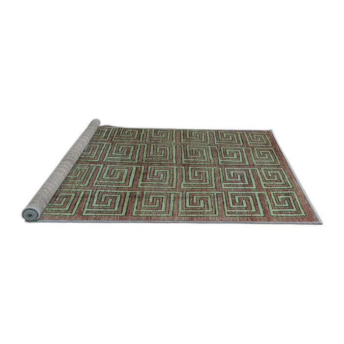 Sideview of Machine Washable Abstract Light Blue Modern Rug, wshabs5045lblu