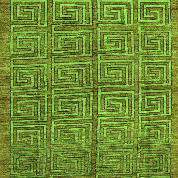 Machine Washable Abstract Green Modern Area Rugs, wshabs5045grn