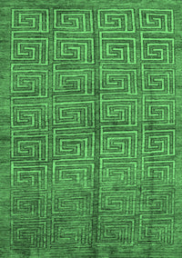 Abstract Emerald Green Modern Rug, abs5045emgrn