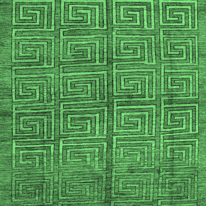 Machine Washable Abstract Emerald Green Modern Area Rugs, wshabs5045emgrn