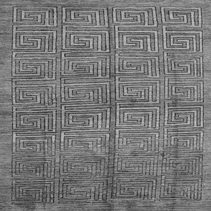 Square Machine Washable Abstract Gray Modern Rug, wshabs5045gry