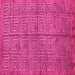 Square Machine Washable Abstract Pink Modern Rug, wshabs5045pnk