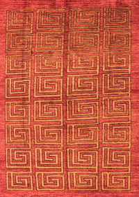 Abstract Orange Modern Rug, abs5045org