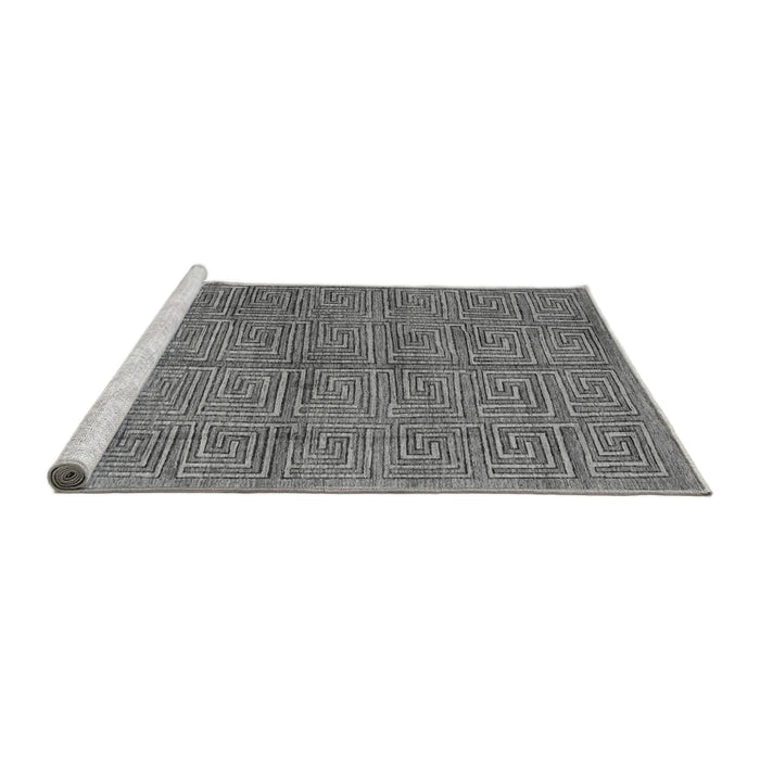 Sideview of Machine Washable Abstract Gray Modern Rug, wshabs5045gry