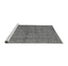 Sideview of Machine Washable Abstract Gray Modern Rug, wshabs5045gry