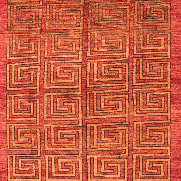 Machine Washable Abstract Orange Modern Area Rugs, wshabs5045org
