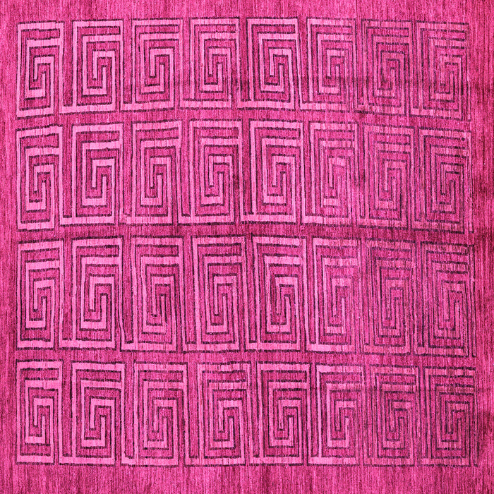 Square Abstract Pink Modern Rug, abs5045pnk