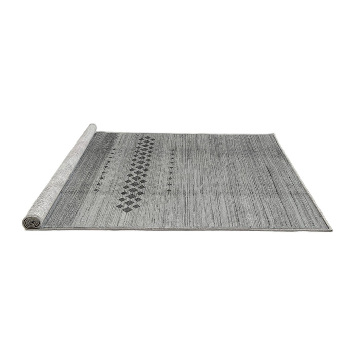 Sideview of Machine Washable Abstract Gray Modern Rug, wshabs5046gry