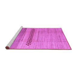 Sideview of Machine Washable Abstract Purple Modern Area Rugs, wshabs5046pur