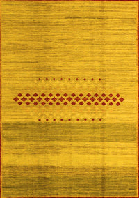 Abstract Yellow Modern Rug, abs5046yw